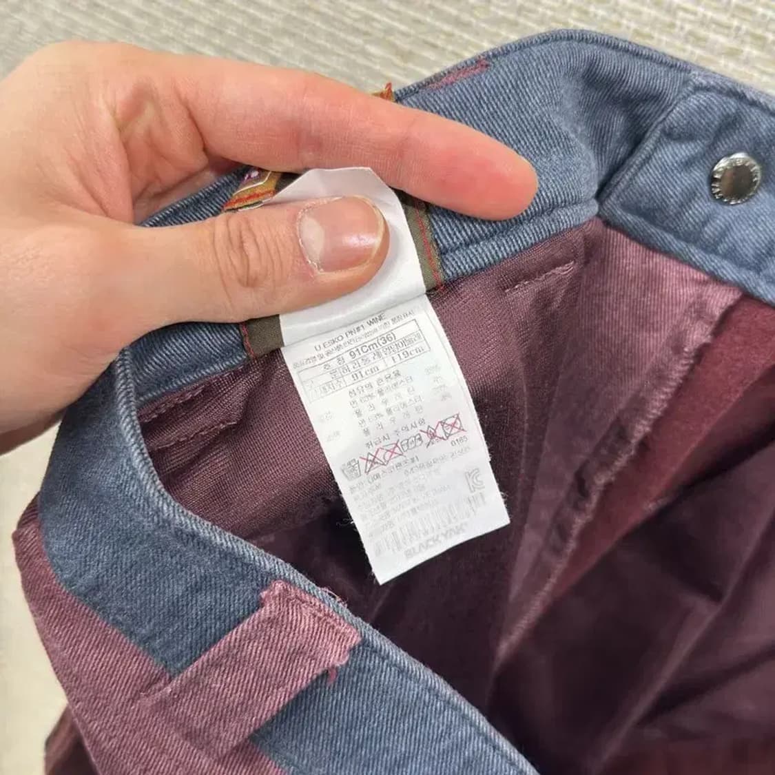 블랙야크 아웃도어 자수로고 카고 약기모 등산 바지 36인치 A02962 상품이미지4