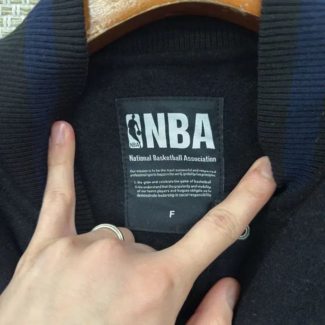 NBA 올드스쿨 울 바시티자켓 야구잠바 F A03010 상품이미지3