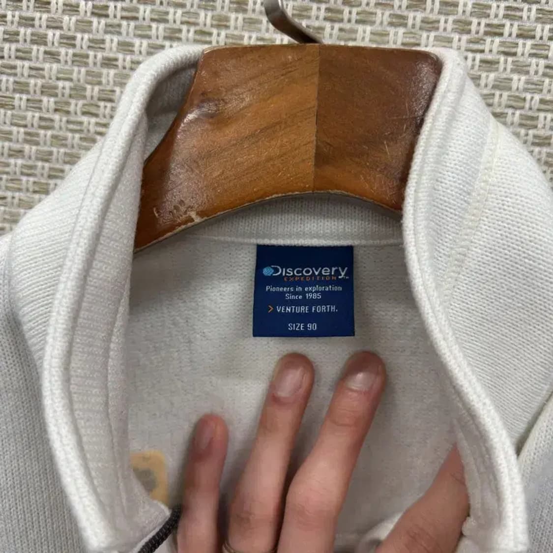 디스커버리 캐주얼 자수로고 플리스 후리스 집업 90 A03015 상품이미지3