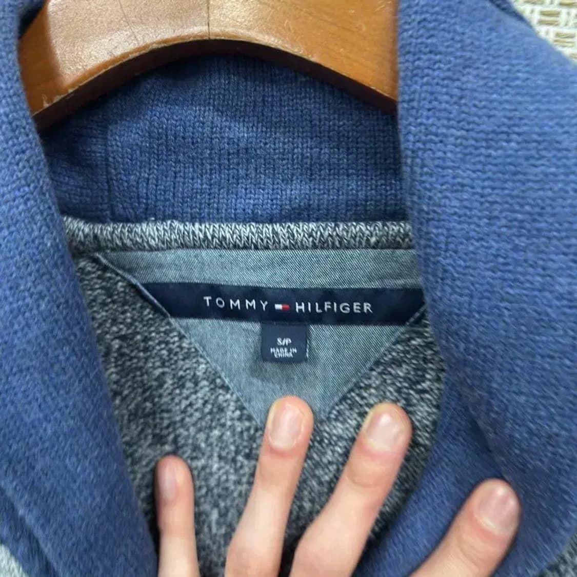 타미힐피거 캐주얼 숄카라 코튼 니트 가디건 S A03033 상품이미지3