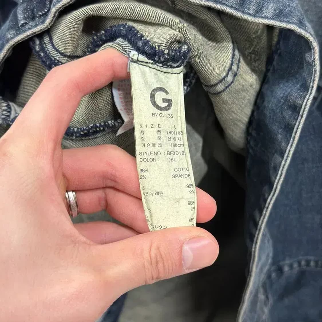 게스 디스트로이드 데님 청자켓 L A03023 상품이미지4