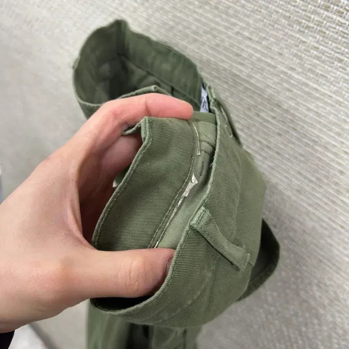 자라 ZARA 캐주얼 카펜터 그린 데님 바지 26인치 A03117 상품이미지4