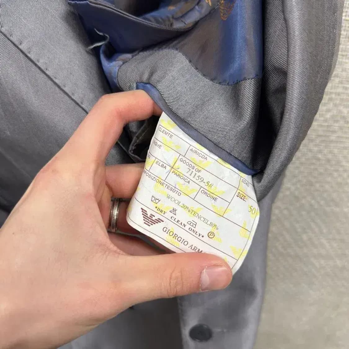 조르지오 아르마니 올드스쿨 울 블레이저 자켓 50 A03085 상품이미지4