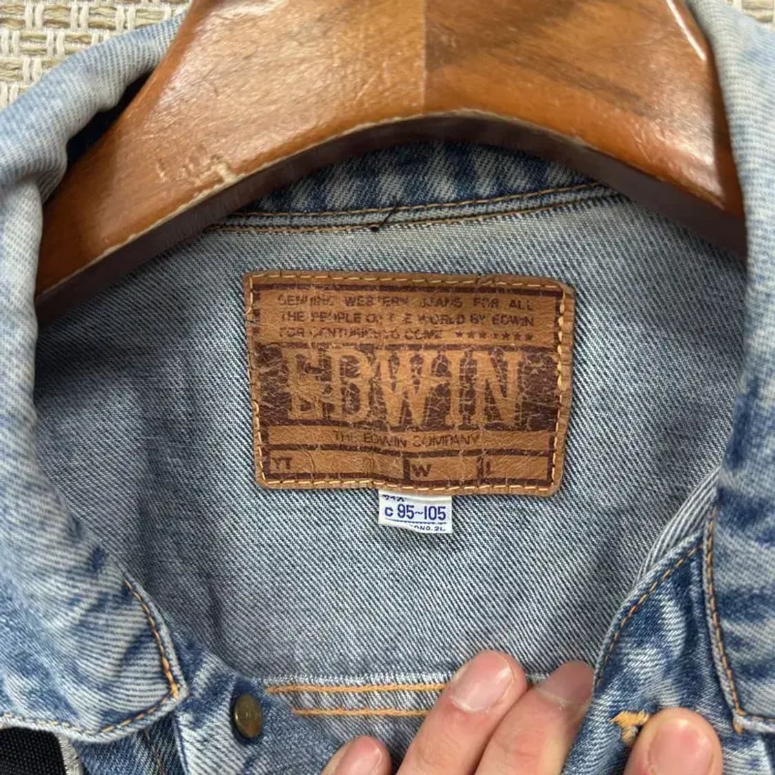 에드윈 재팬 트러커 오렌지탭 청자켓 데님자켓 100 A03096 상품이미지3