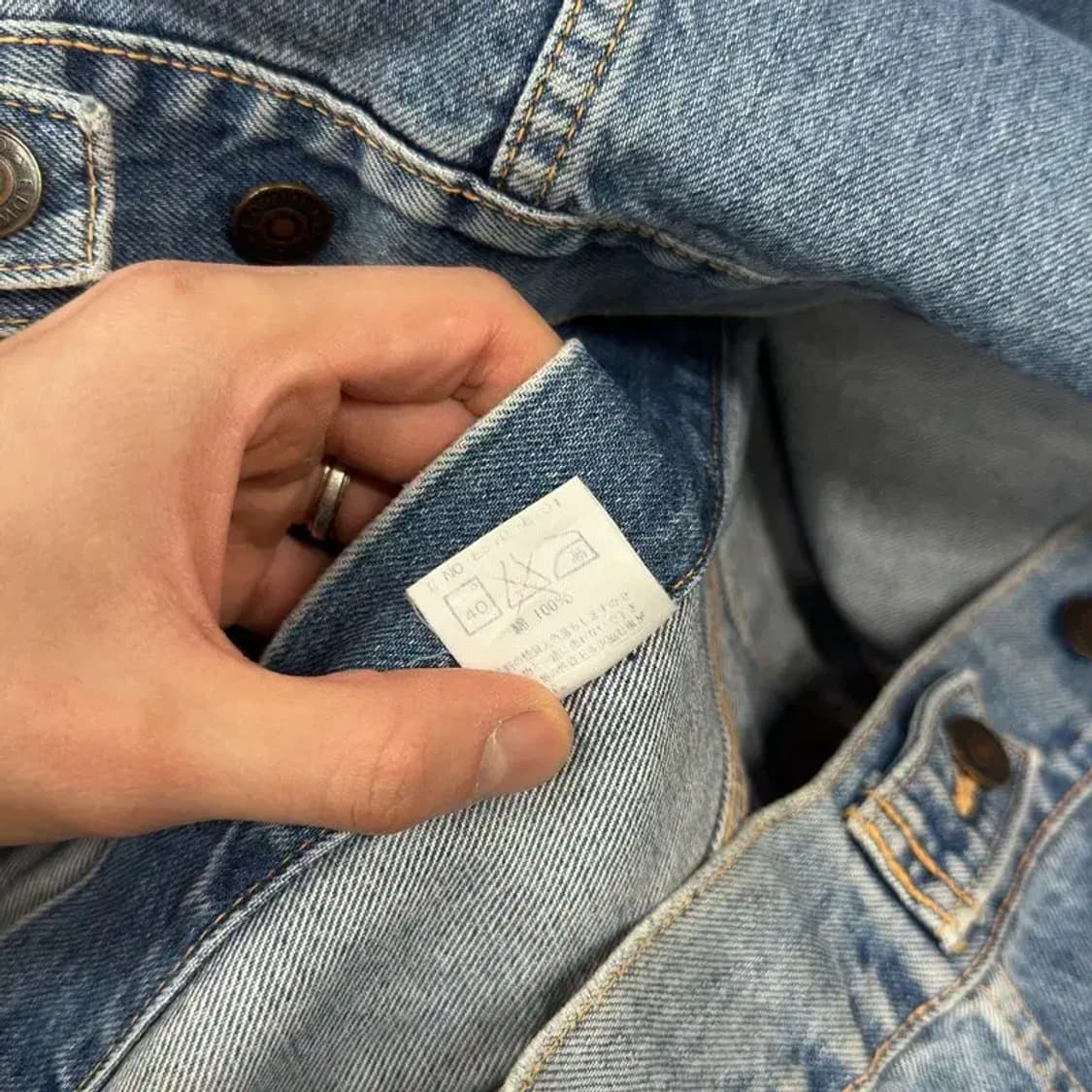 에드윈 재팬 트러커 오렌지탭 청자켓 데님자켓 100 A03096 상품이미지4