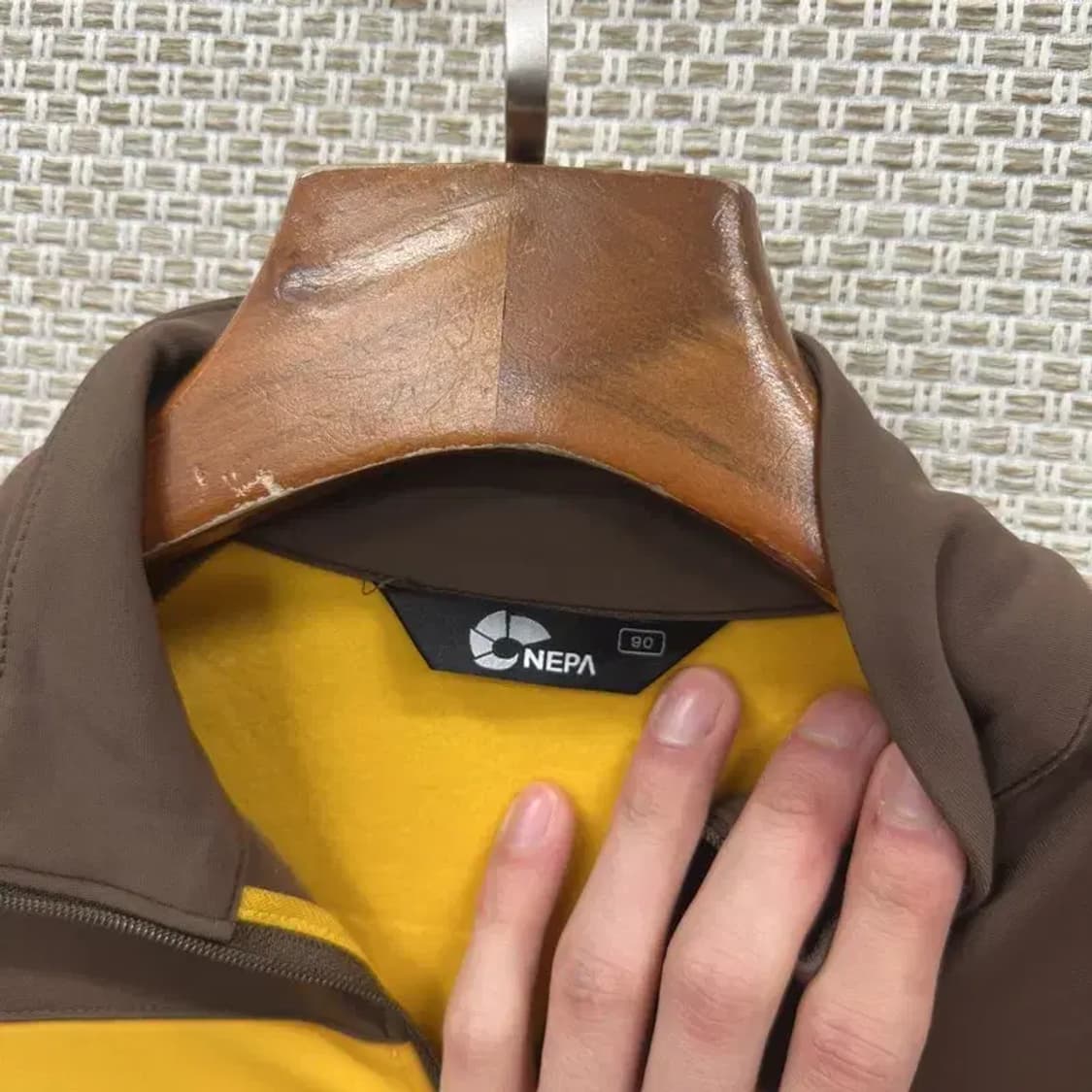 네파 아웃도어 자수로고 가을 반집업 긴팔티 90 A03166 상품이미지3