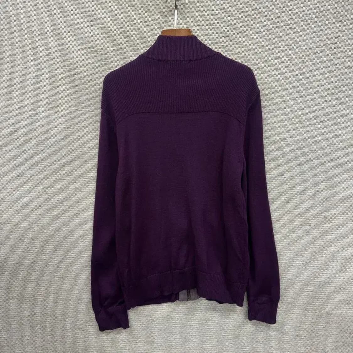 헤지스 캐주얼 자수로고 울 니트 집업 가디건 95 A03167 상품이미지2