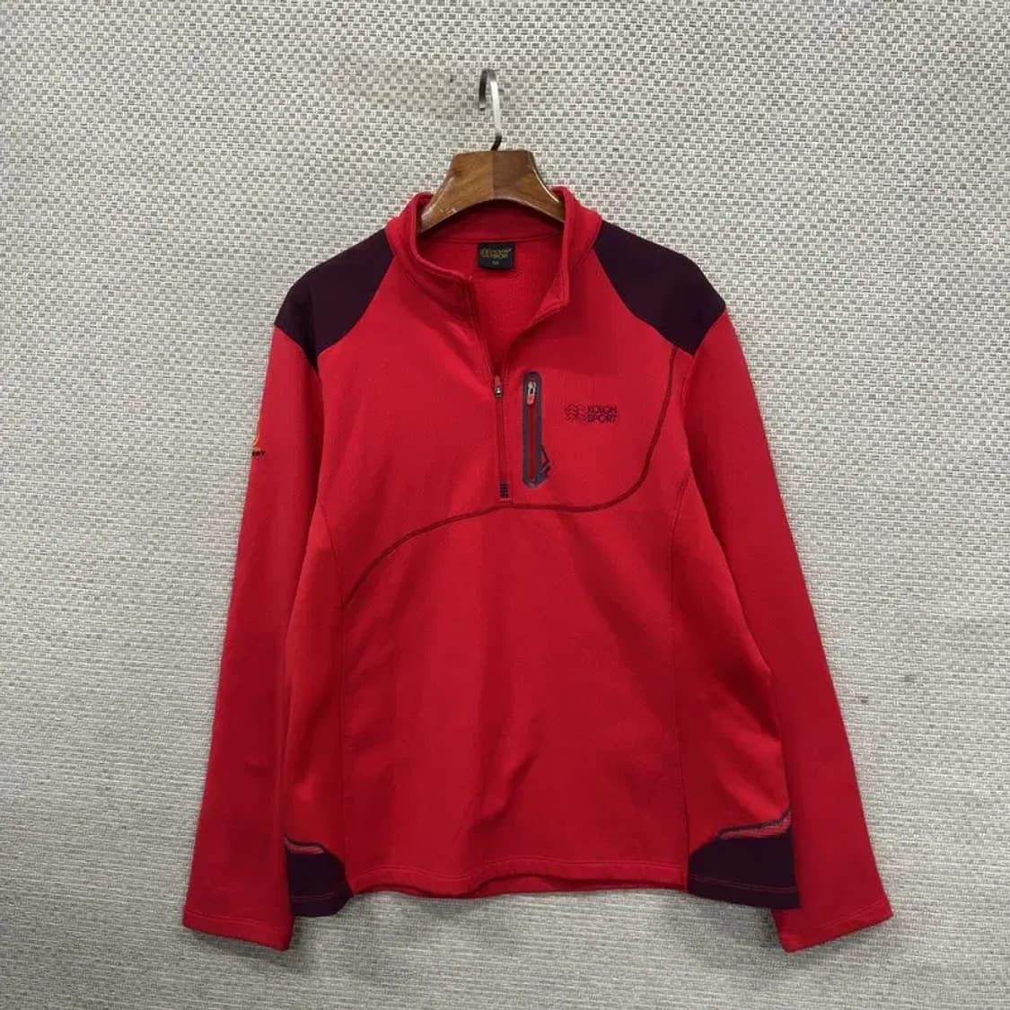 코오롱스포츠 아웃도어 자수로고 반집어 긴팔티 105 A03182 상품이미지1