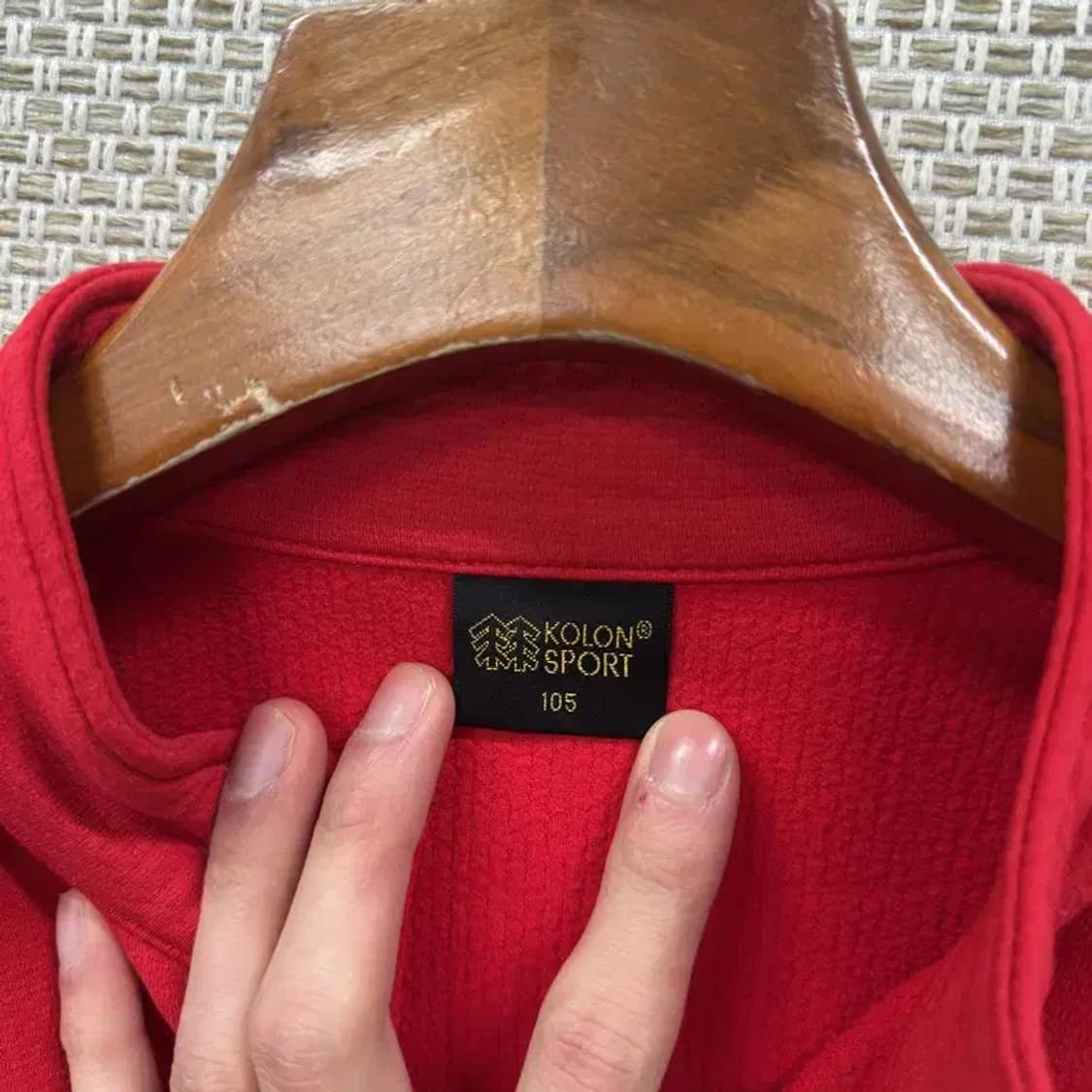 코오롱스포츠 아웃도어 자수로고 반집어 긴팔티 105 A03182 상품이미지3