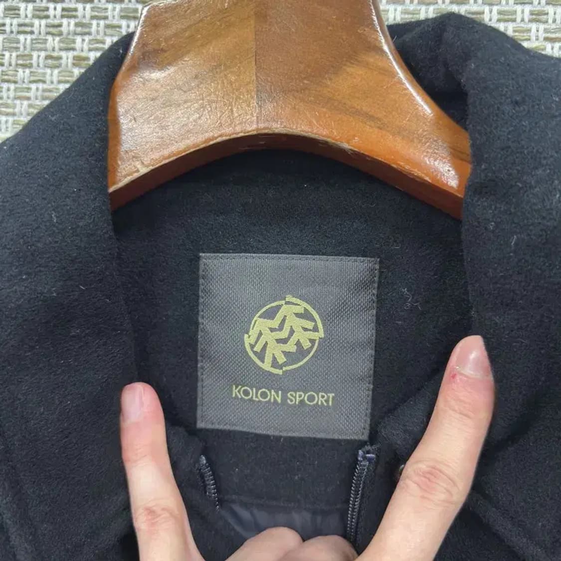 코오롱스포츠 누빔 패딩 거위털 구스다운 울 코트 100 A03185 상품이미지3