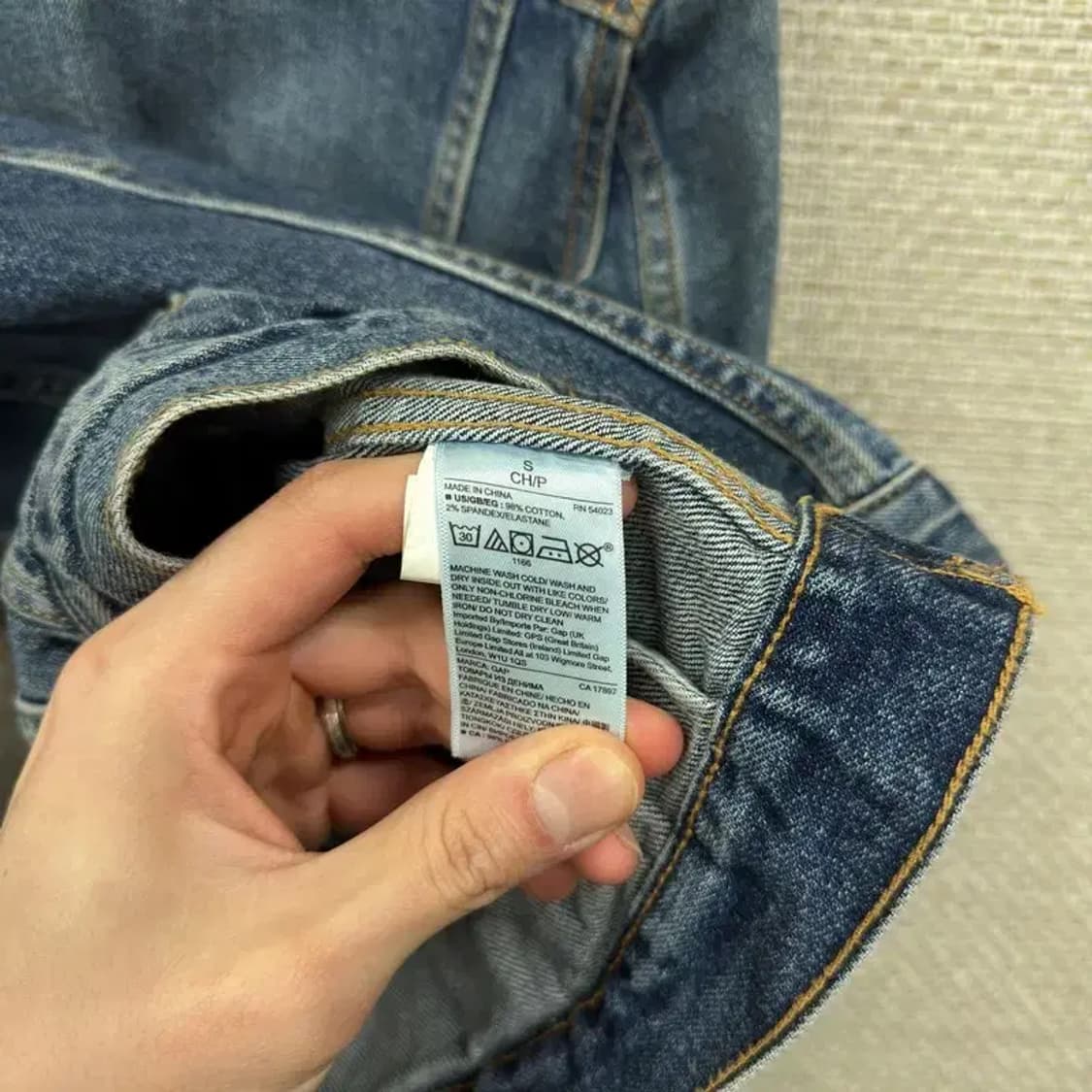 갭 GAP 캐주얼 데님 청자켓 S A03244 상품이미지4