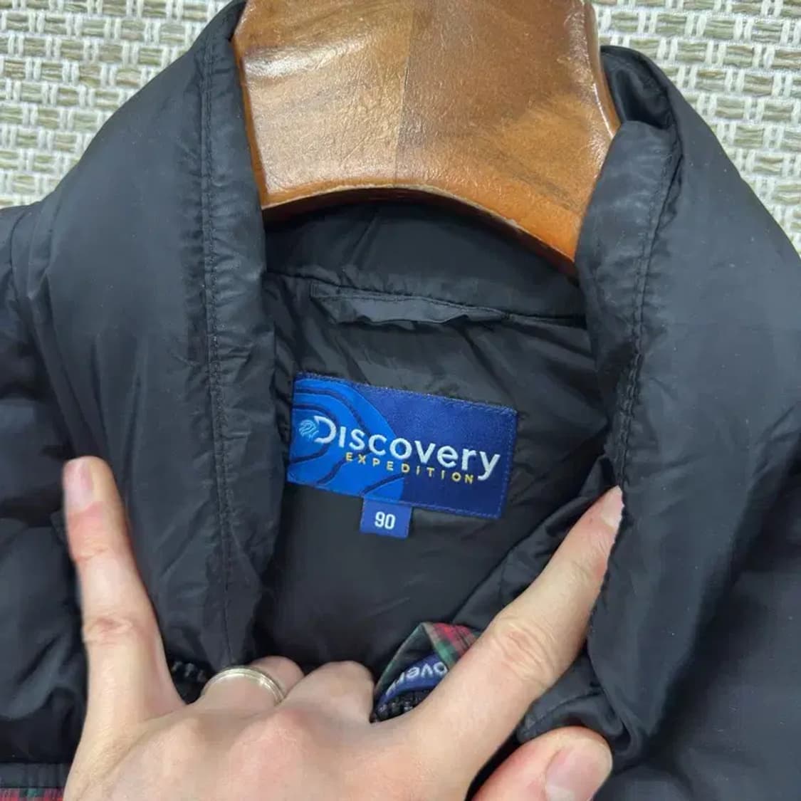 디스커버리 아웃도어 자수로고 오리털 덕다운 패딩 조끼 90 A03245 상품이미지3