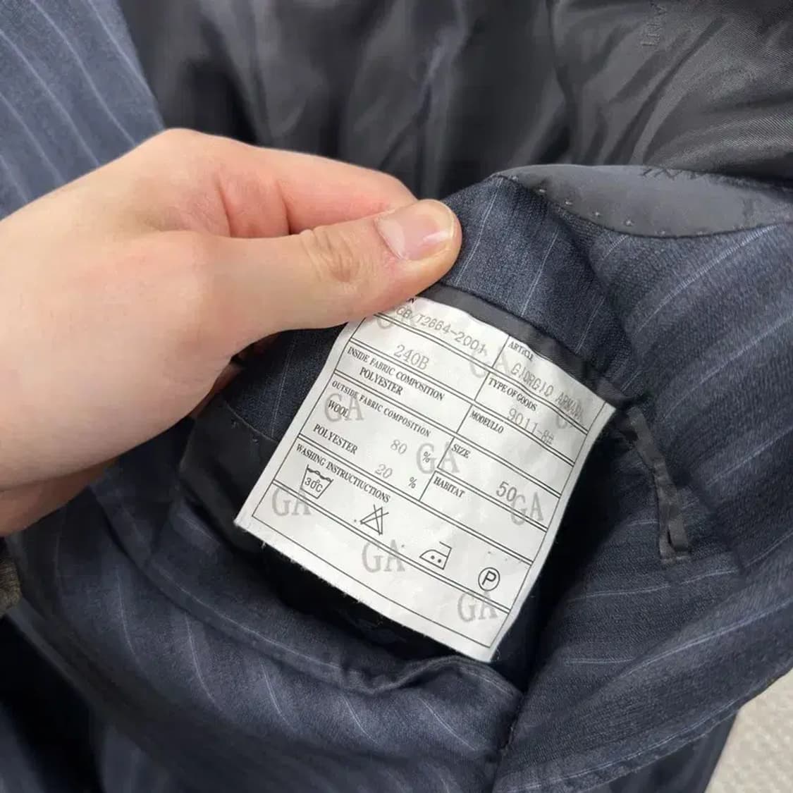 조르지오 아르마니 올드스쿨 울 블레이저 자켓 50 A03256 상품이미지4