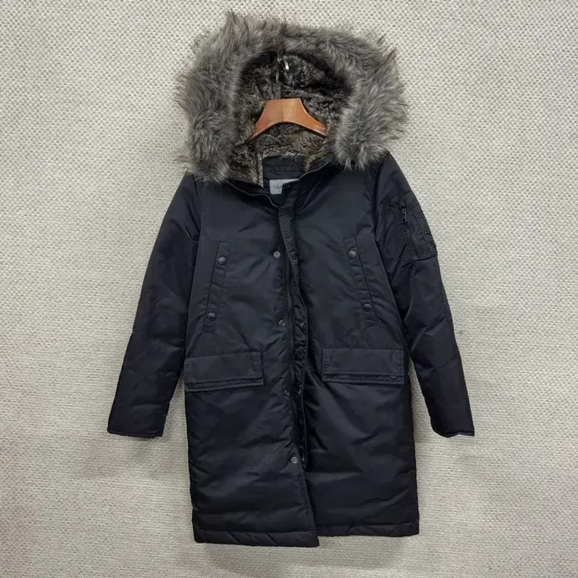 캘빈클라인 캐주얼 퍼 롱 패딩 점퍼 S A03265 상품이미지1