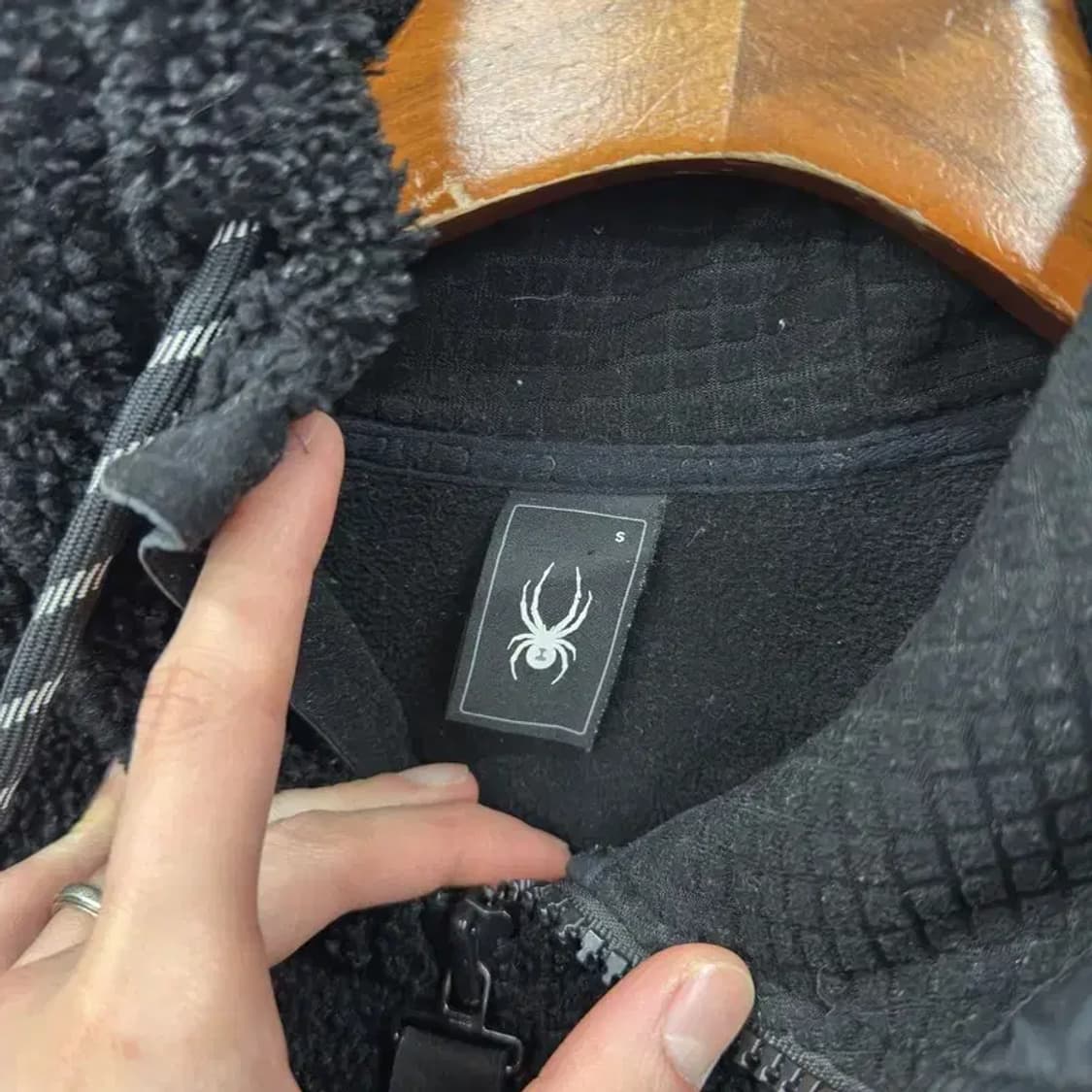 스파이더 캐주얼 프린팅로고 양털 플리스 후리스 후드집업 S A03259 상품이미지3