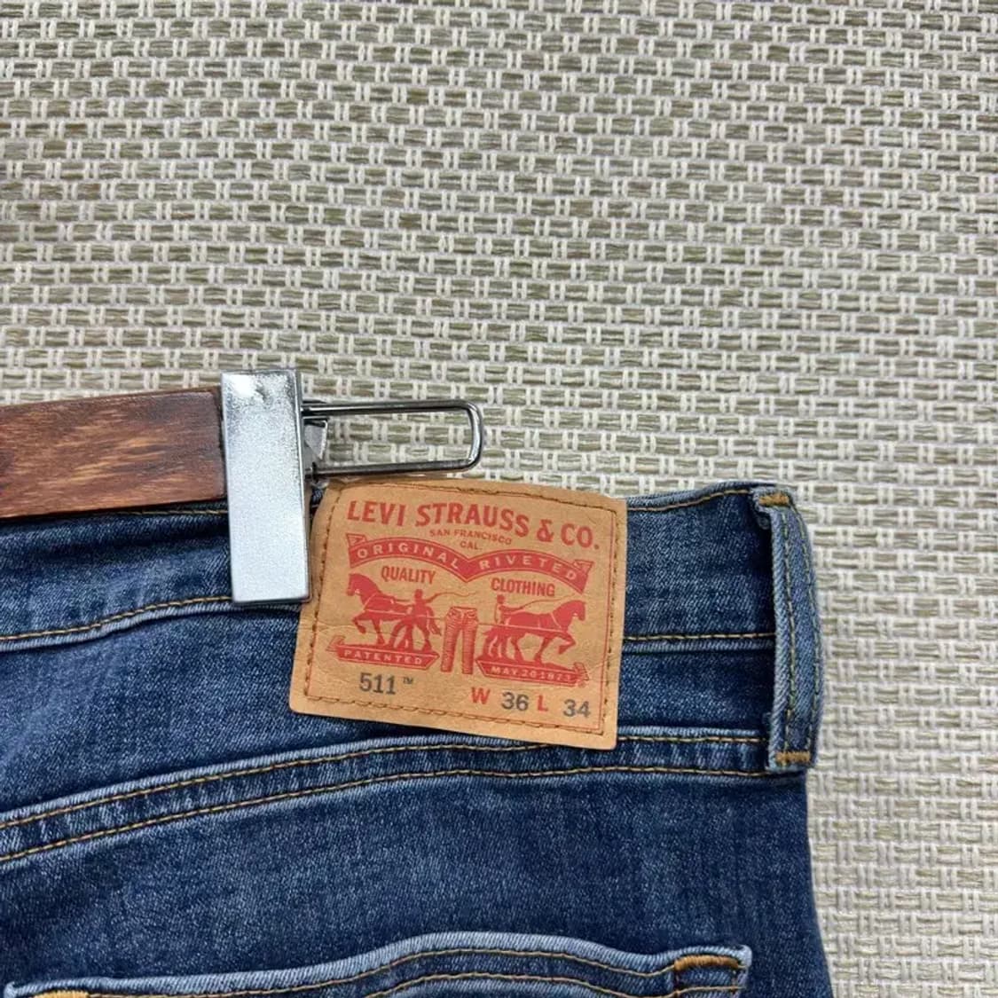 리바이스 511 캐주얼 스판 데님 청바지 36인치 A03356 상품이미지3