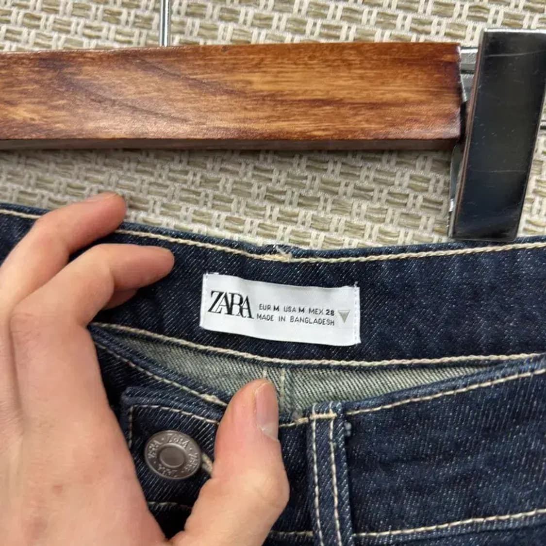 자라 ZARA 캐주얼 앞트임 데님 청스커트 28인치 A03359 상품이미지3