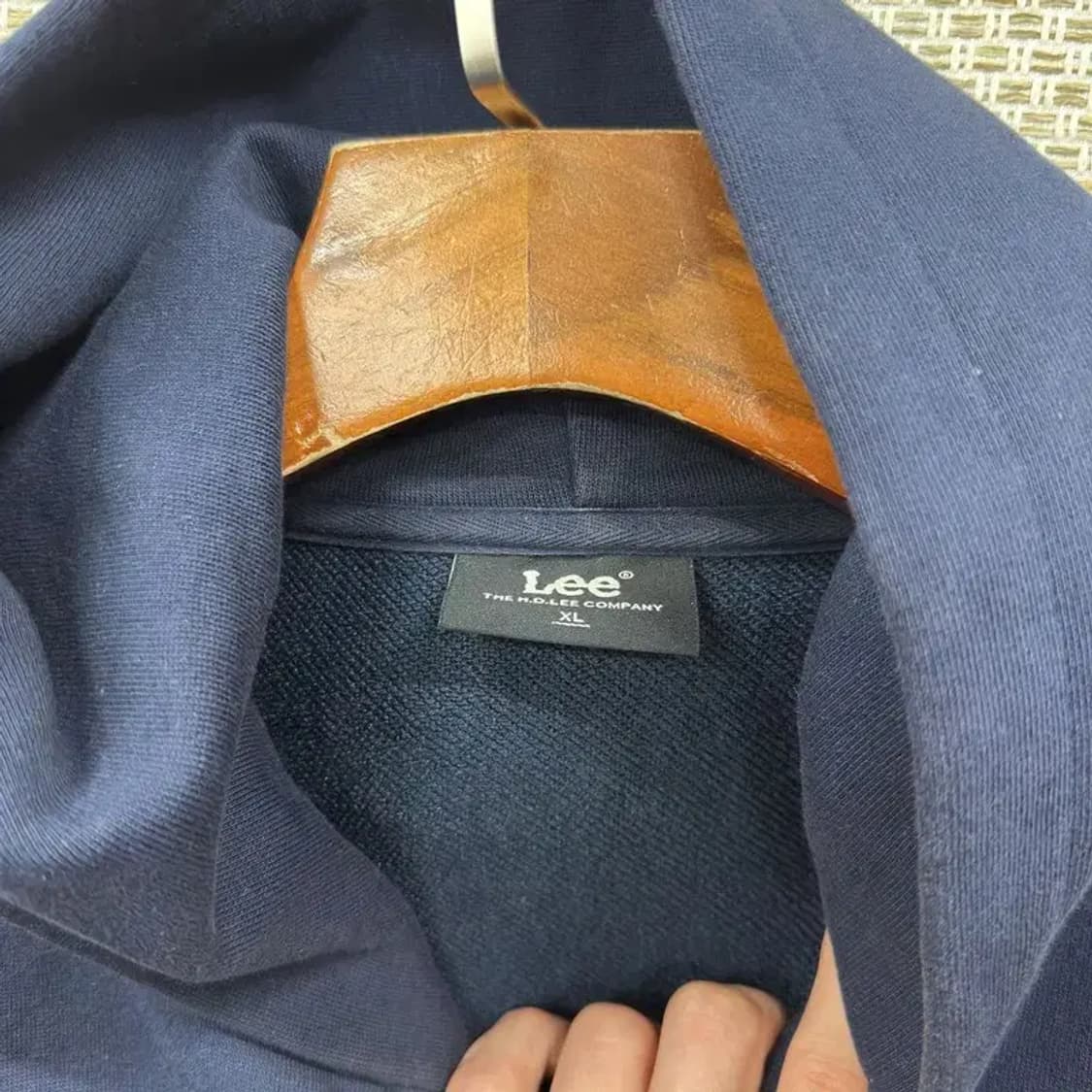 리 LEE 캐주얼 자수로고 반집업 후드티 XL A03332 상품이미지3