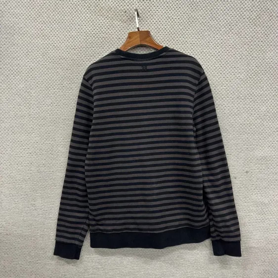 캉골 캐주얼 자수로고 스트라이프 스웻셔츠 맨투맨 M A03346 상품이미지2