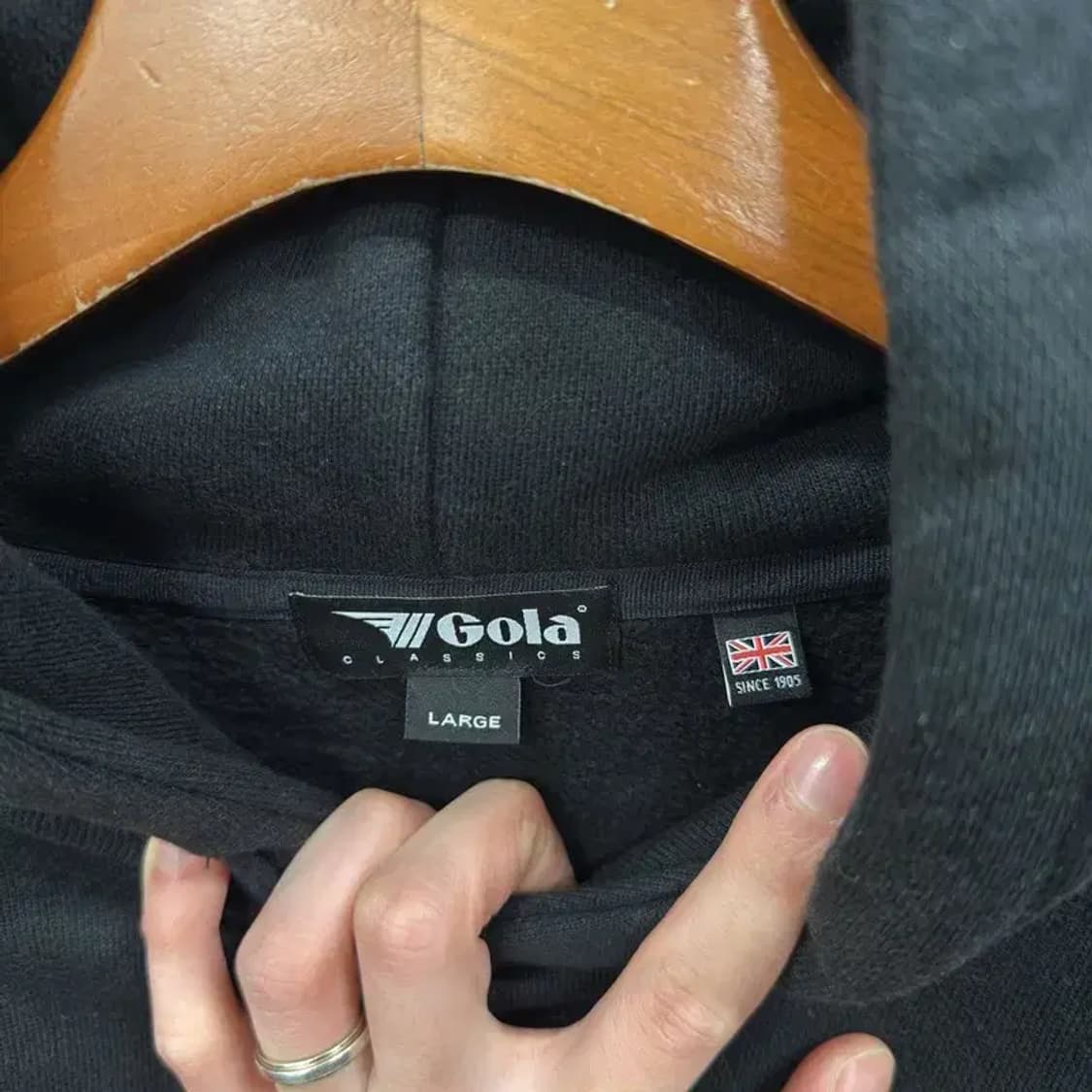 골라 GOLA 캐주얼 뽀글이로고 약기모 후드티 L A03418 상품이미지3