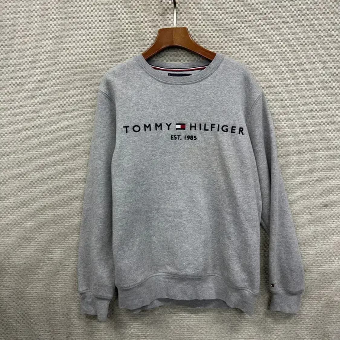 타미힐피거 캐주얼 빅자수로고 기모 스웻셔츠 맨투맨 M A03422 상품이미지1