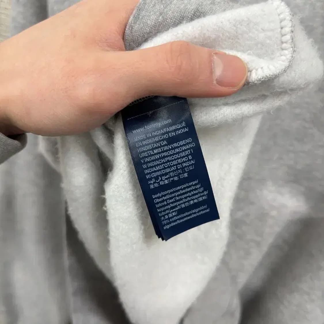 타미힐피거 캐주얼 빅자수로고 기모 스웻셔츠 맨투맨 M A03422 상품이미지4