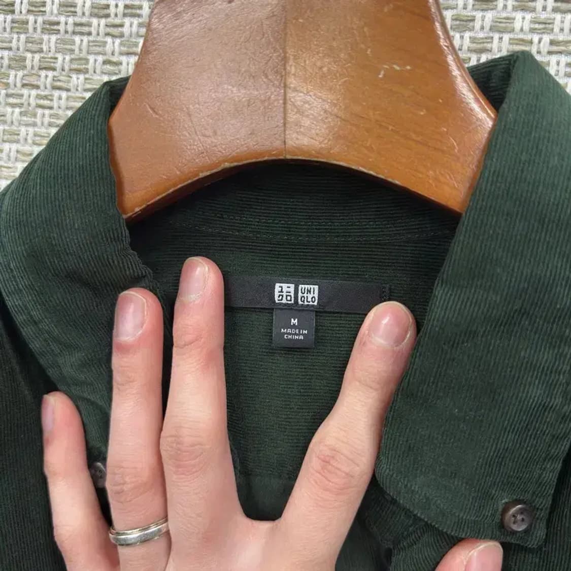 유니클로 캐주얼 코듀로이 골덴 긴팔 셔츠 M A03427 상품이미지3