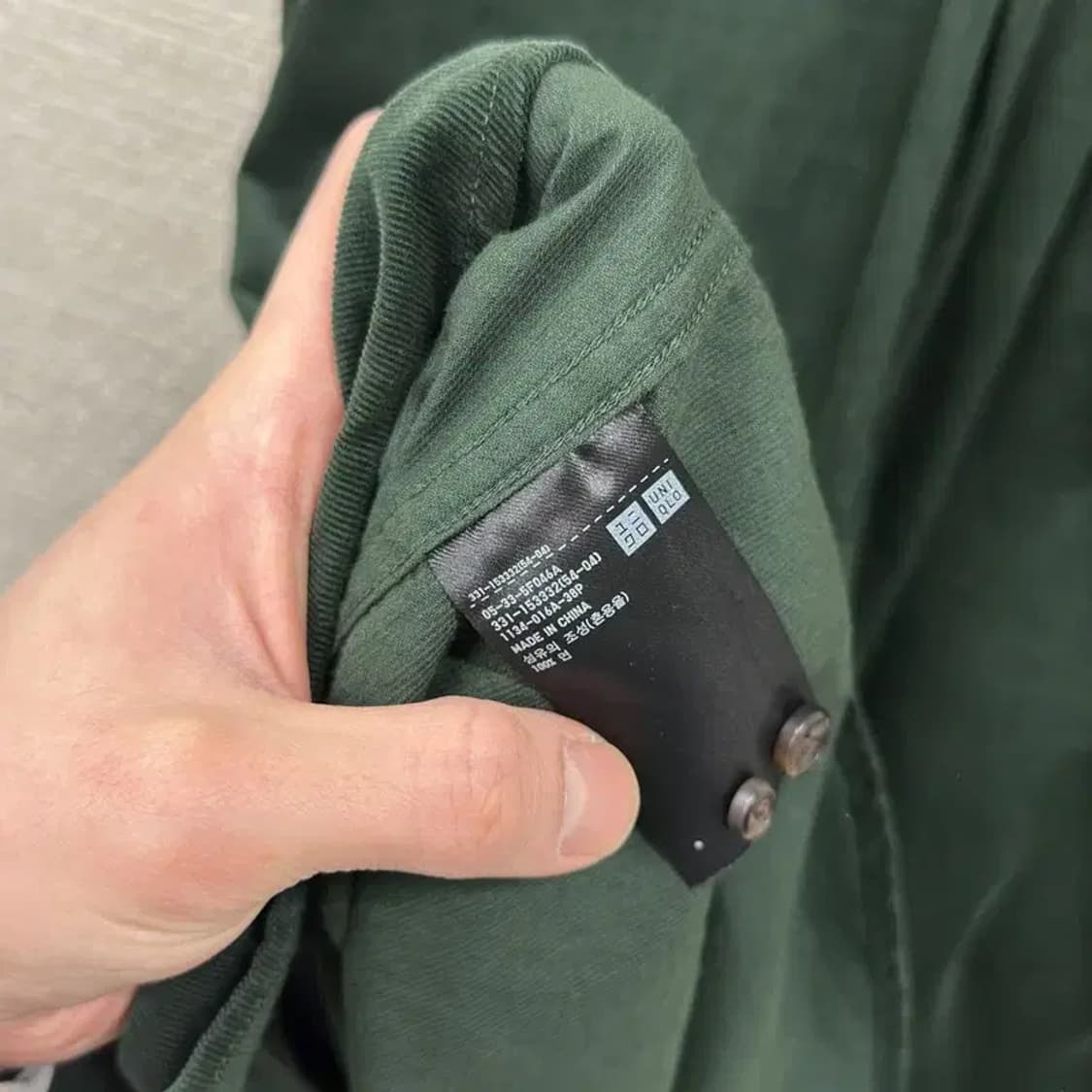 유니클로 캐주얼 코듀로이 골덴 긴팔 셔츠 M A03427 상품이미지4