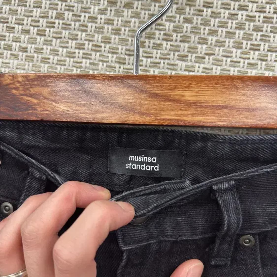 무신사스탠다드 캐주얼 블랙진 흑청바지 30인치 A03435 상품이미지3