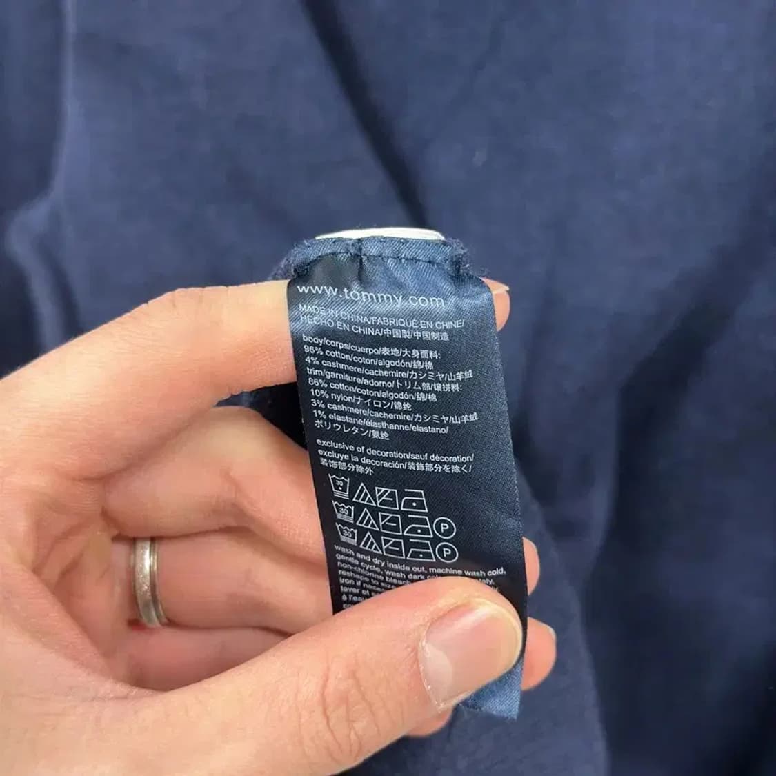 타미힐피거 캐주얼 자수로고 피마코튼 니트 M A03410 상품이미지4