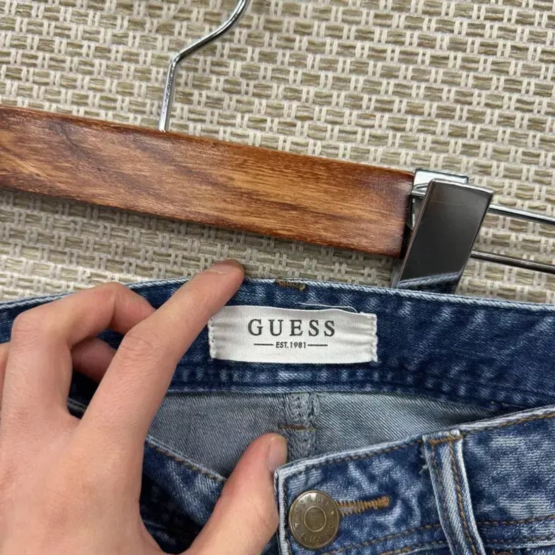 게스 로고 캐주얼 스판 데님 청바지 29인치 A03440 상품이미지4