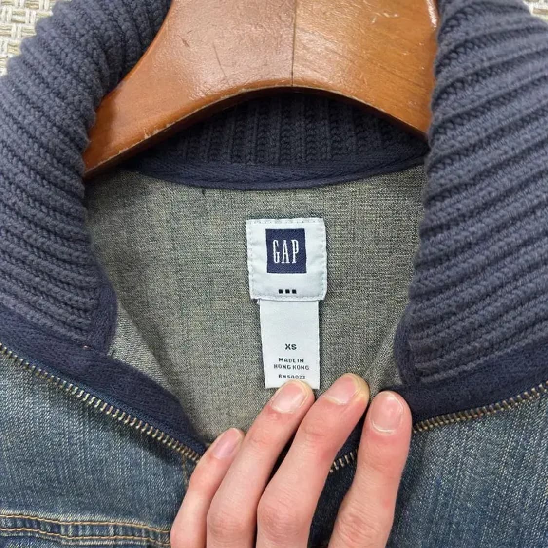 갭 GAP 캐주얼 니트 청자켓 데님자켓 XS A03488 상품이미지3