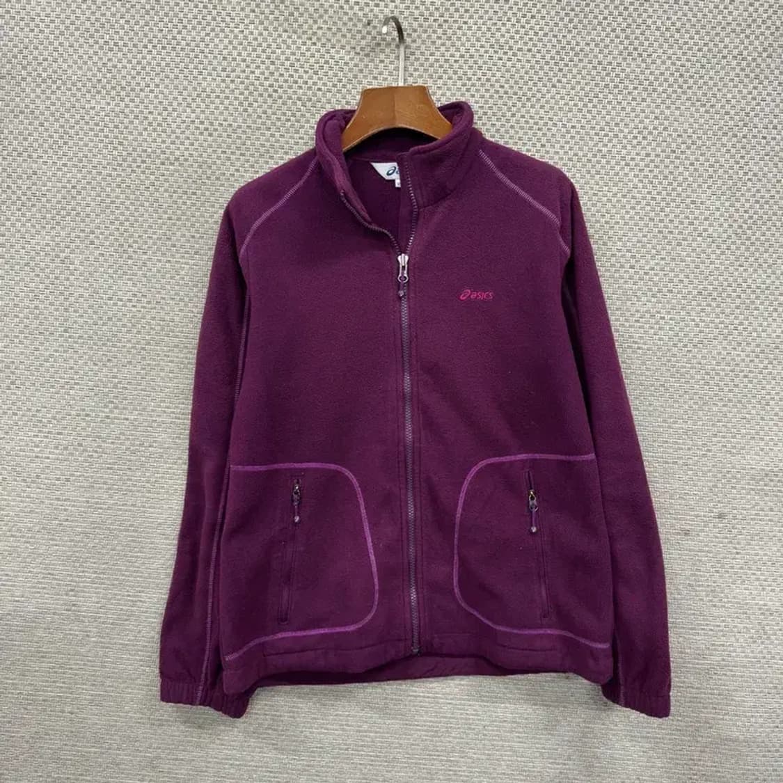 아식스 아웃도어 등산 자수 후리스 집업 100 A03496 상품이미지1