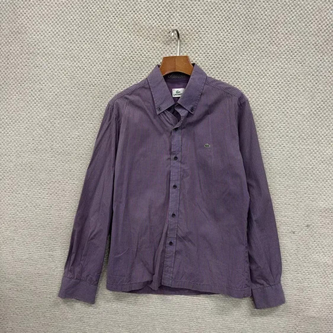 라코스테 캐주얼 자수로고 체크셔츠 90 A03498 상품이미지1