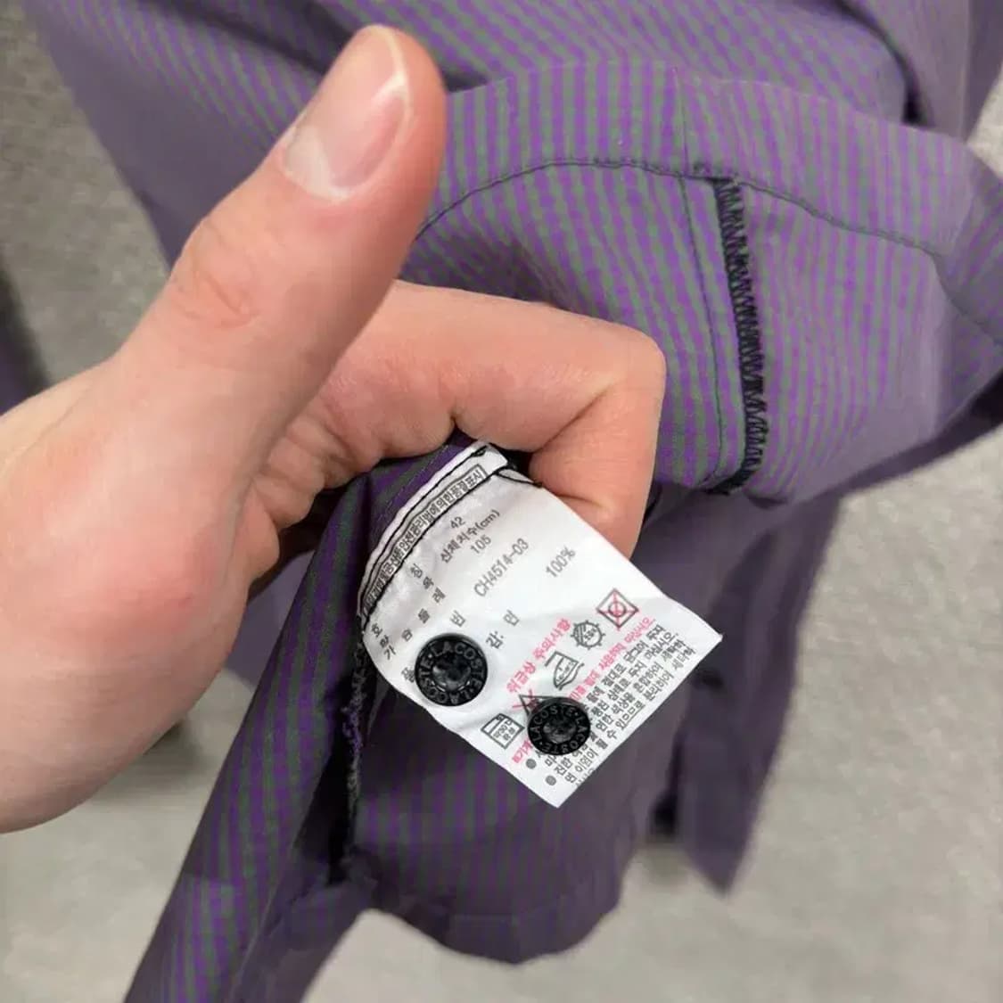 라코스테 캐주얼 자수로고 체크셔츠 90 A03498 상품이미지4