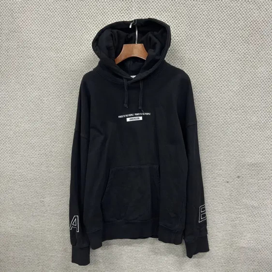 앤더슨벨 캐주얼 약기모 프린팅 오버핏 후드티 S A03502 상품이미지1