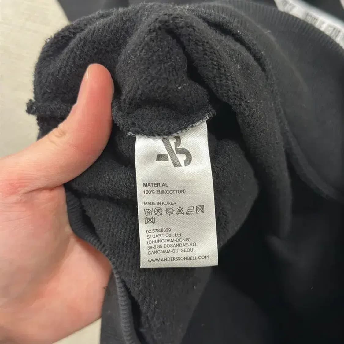 앤더슨벨 캐주얼 약기모 프린팅 오버핏 후드티 S A03502 상품이미지4