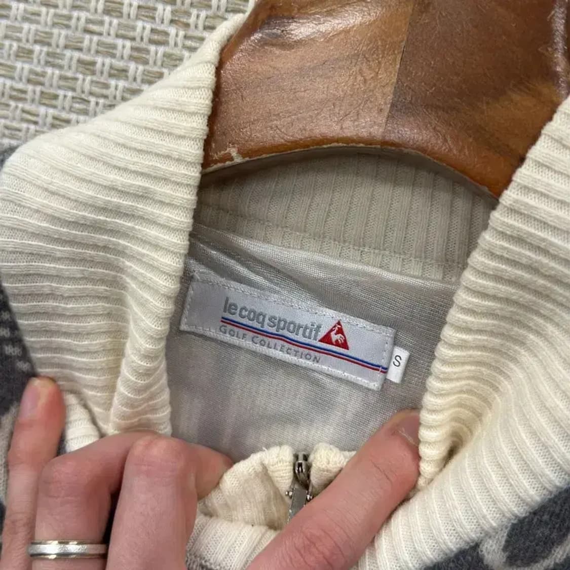 르꼬끄 캐주얼 반집업 노르웨이 울 니트 S A03508 상품이미지3