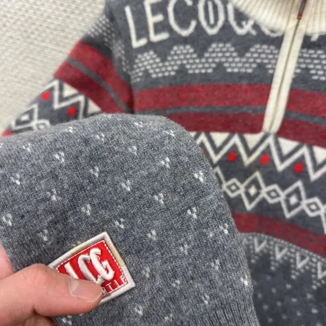 르꼬끄 캐주얼 반집업 노르웨이 울 니트 S A03508 상품이미지5