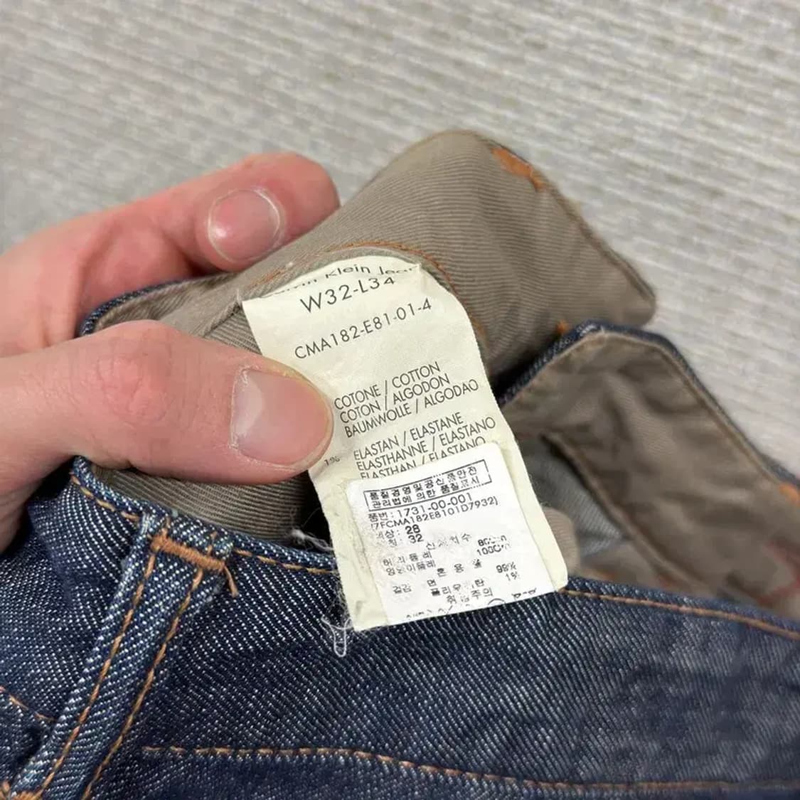 캘빈클라인 캐주얼 생지 데님팬츠 청바지 W32 A03515 상품이미지5