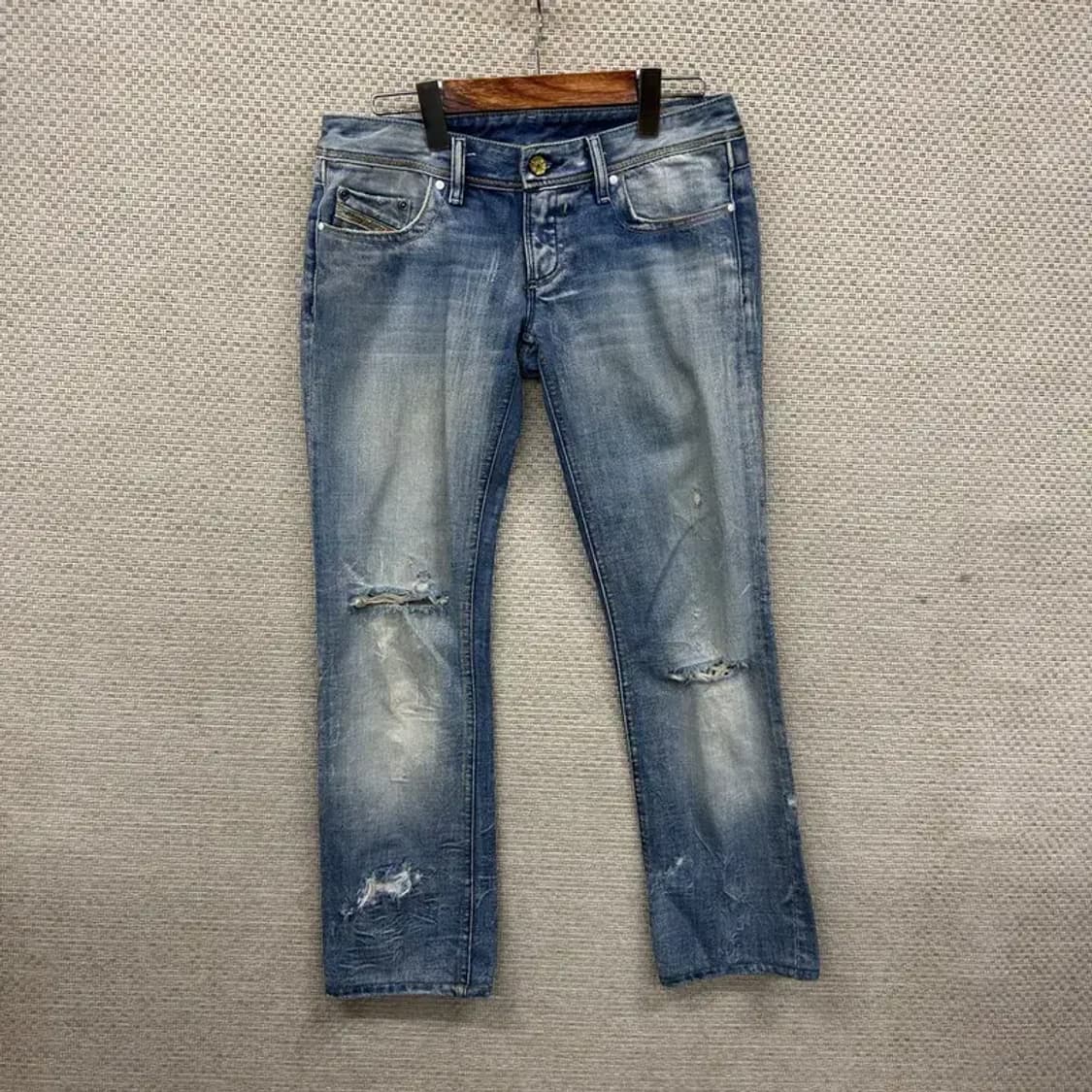 디젤 LOWKY 워싱진 찢청데님 청바지 27인치 A03522 상품이미지1