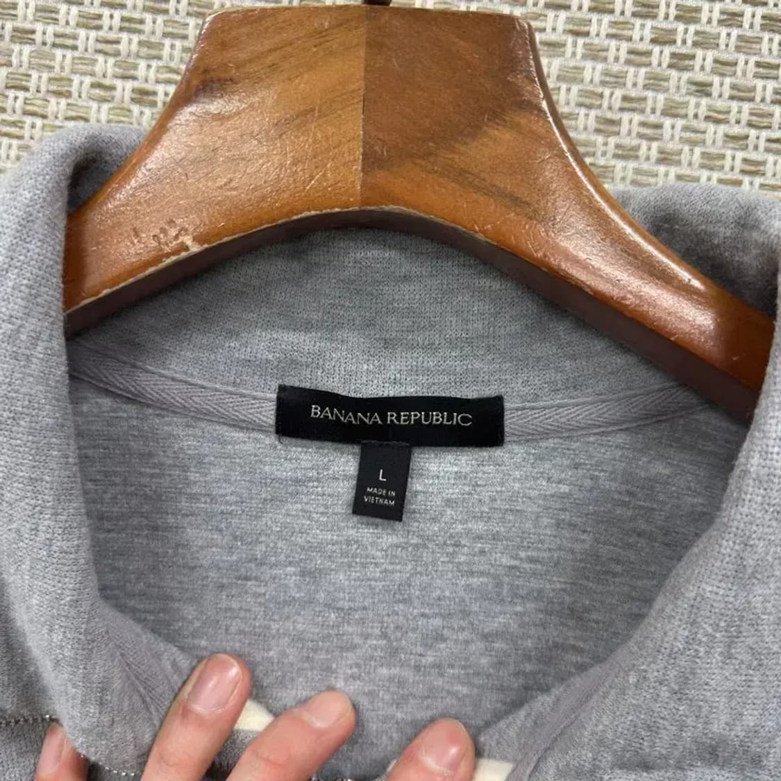 바나나리퍼블릭 캐주얼 반집업 오버핏 맨투맨 L A03511 상품이미지3