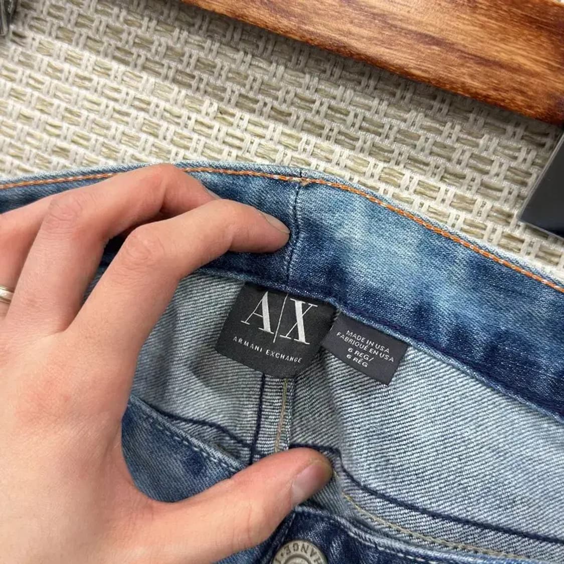 아르마니 익스체인지 워싱진 스키니진 청바지 32인치 A03523 상품이미지4