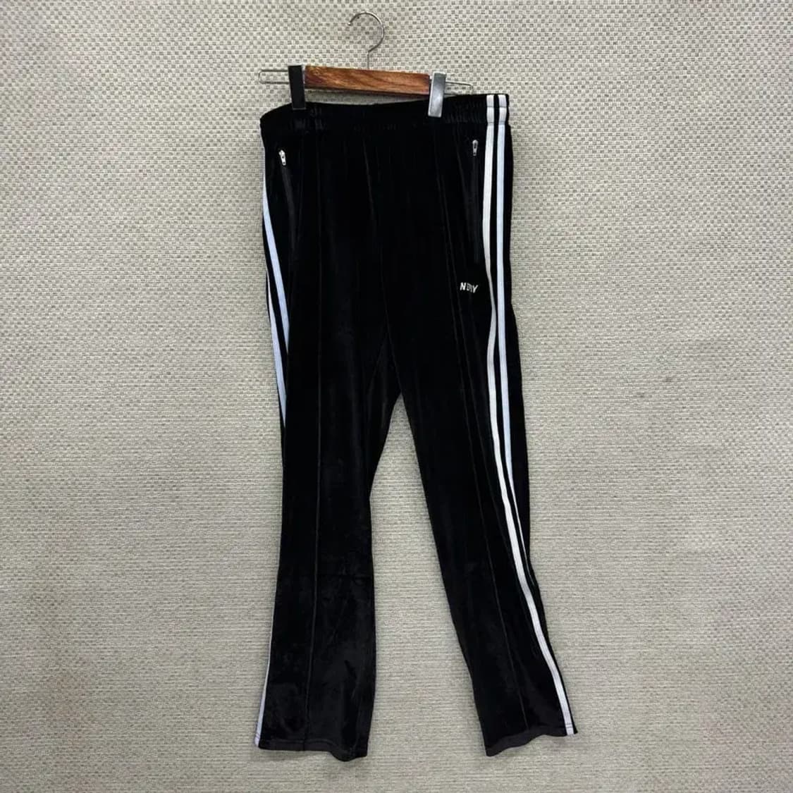 널디 자수로고 벨벳 트랙팬츠 밴딩 츄리닝바지 M A03601 상품이미지1