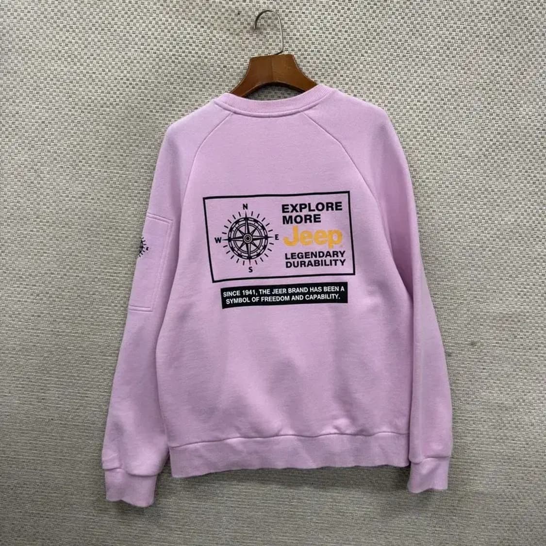 지프 JEEP 캐주얼 자수로고 오버핏 스웻셔츠 맨투맨 S A03591 상품이미지2