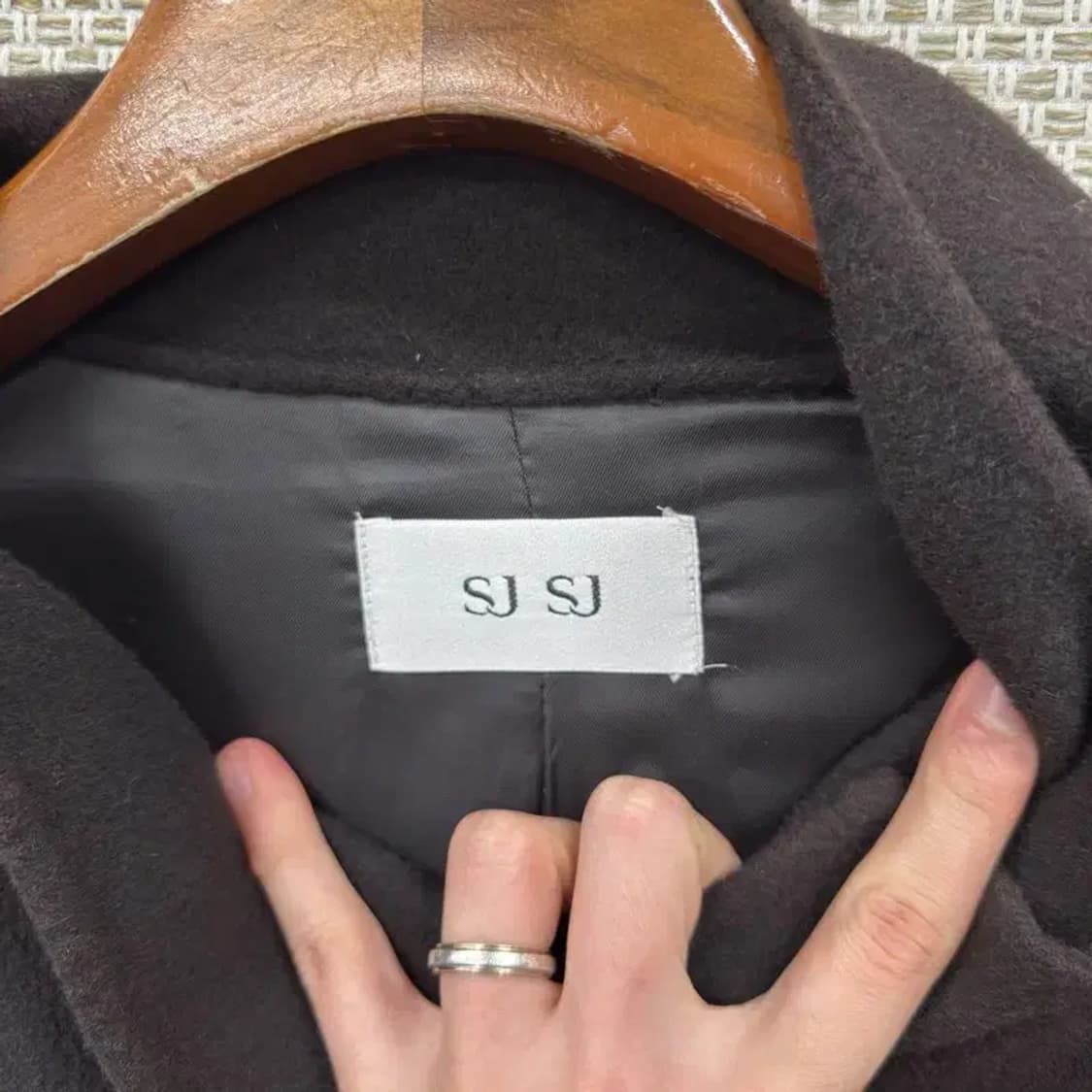 SJSJ 한섬 캐주얼 울 앙고라 코트 자켓 85 A03571 상품이미지3