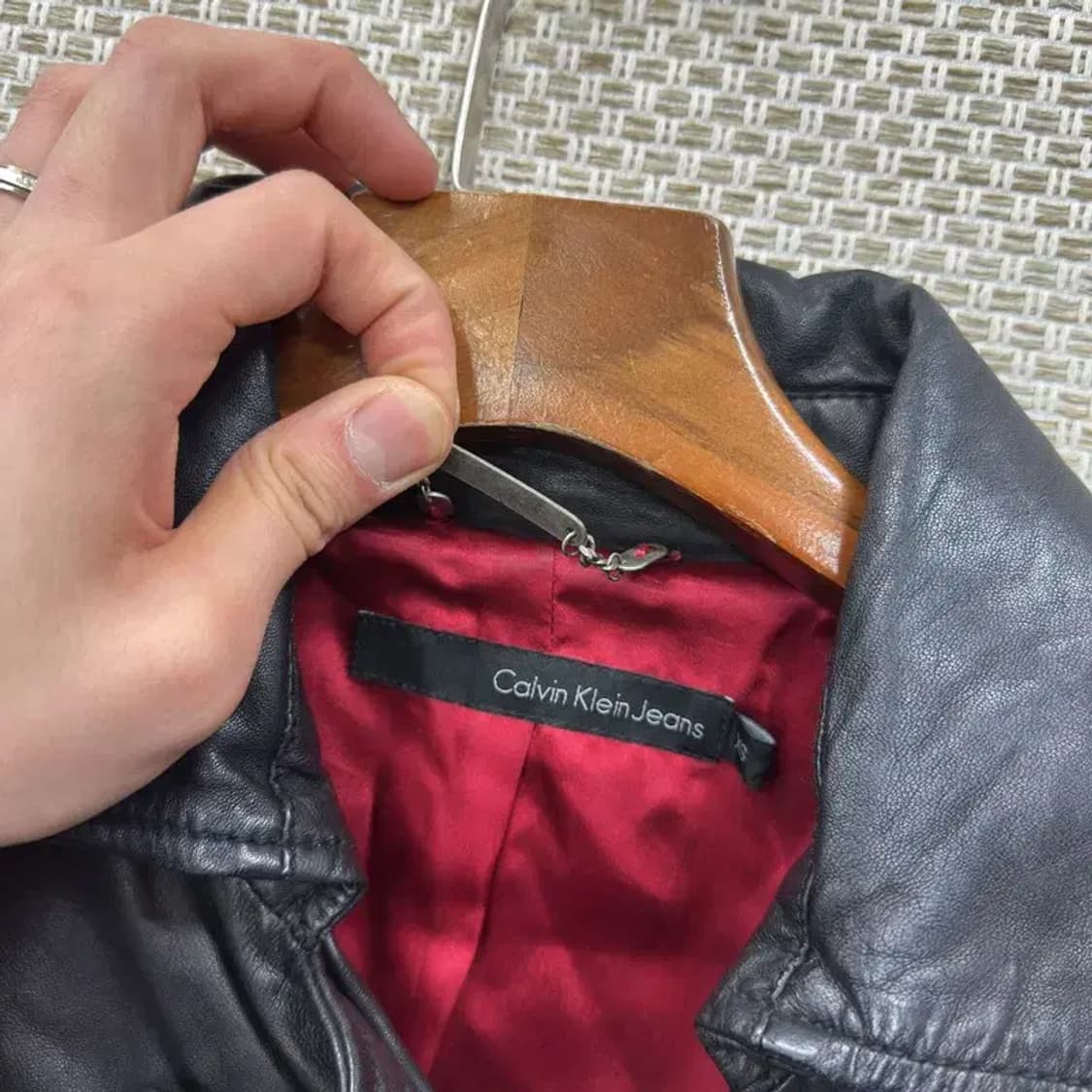 캘빈클라인 캐주얼 라이더 양가죽 자켓 XS A03646 상품이미지3