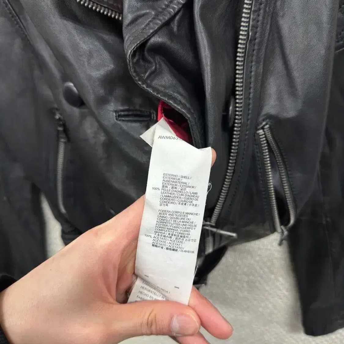 캘빈클라인 캐주얼 라이더 양가죽 자켓 XS A03646 상품이미지4