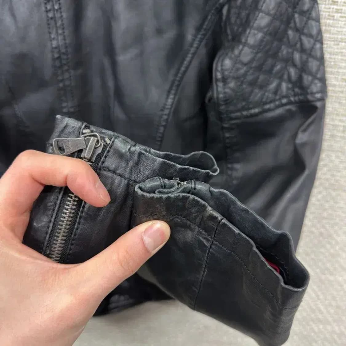 캘빈클라인 캐주얼 라이더 양가죽 자켓 XS A03646 상품이미지5