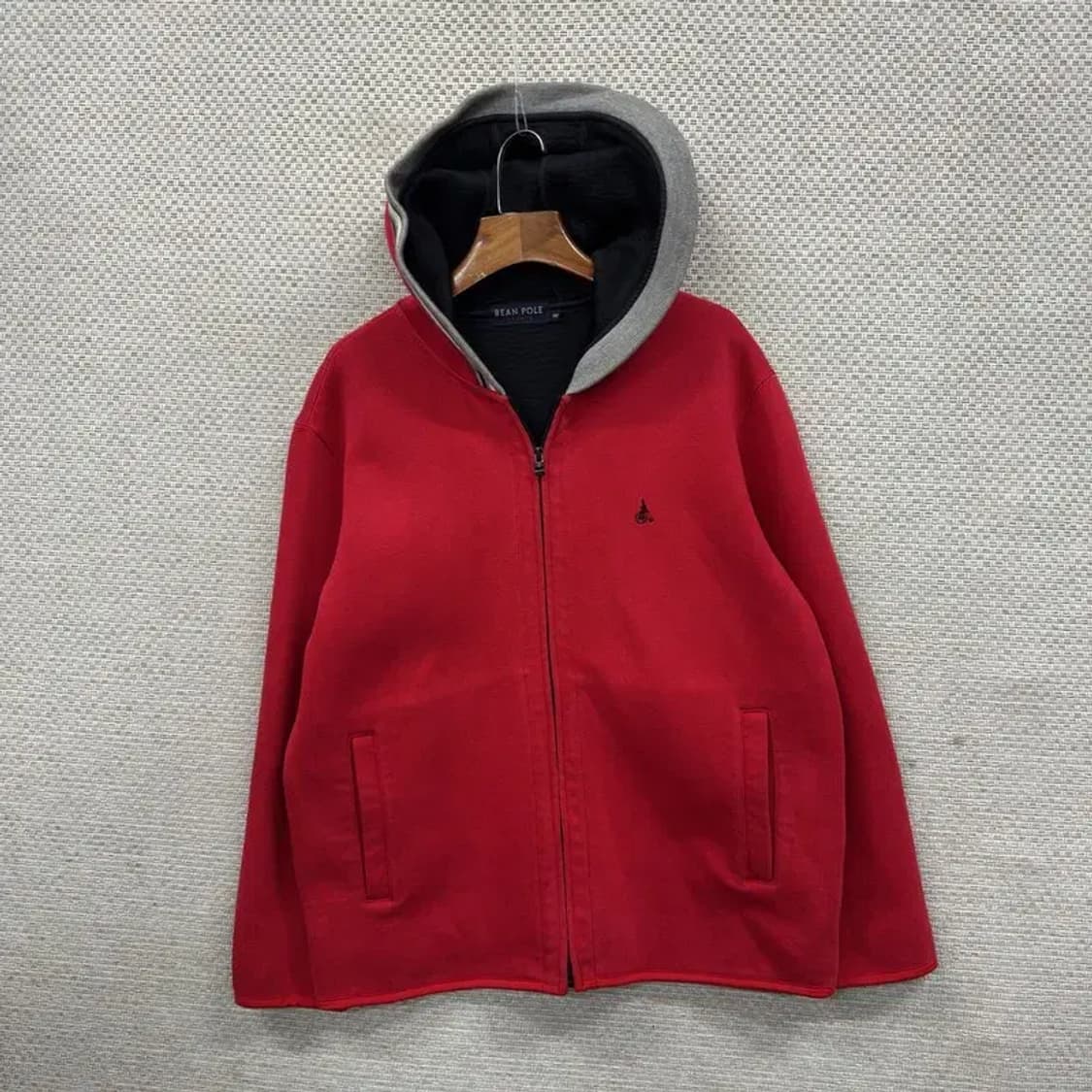 빈폴 스포츠 캐주얼 자수로고 오버핏 후드집업 90 A03657 상품이미지1